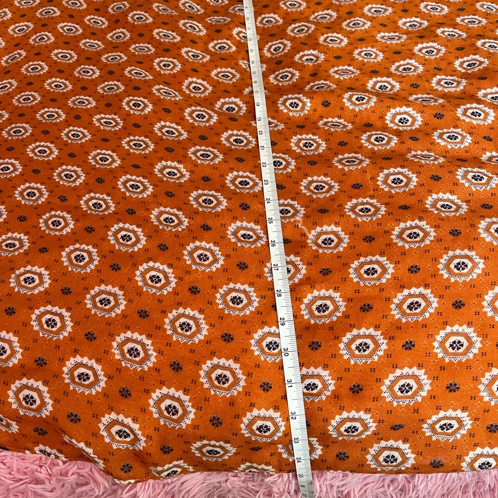 Scarf/Pashimina. Beautiful Floral Patterned Orange and Blue large and wide . - Picture 2 of 4